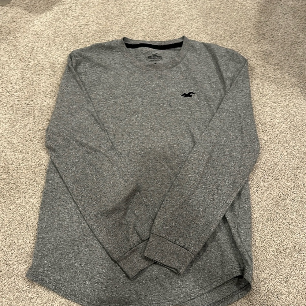Hollister Men’s Grey Long Sleeve, Size XS Perfect Condition